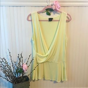 Black Saks Fifth Avenue | Yellow Sleeveless Blouse